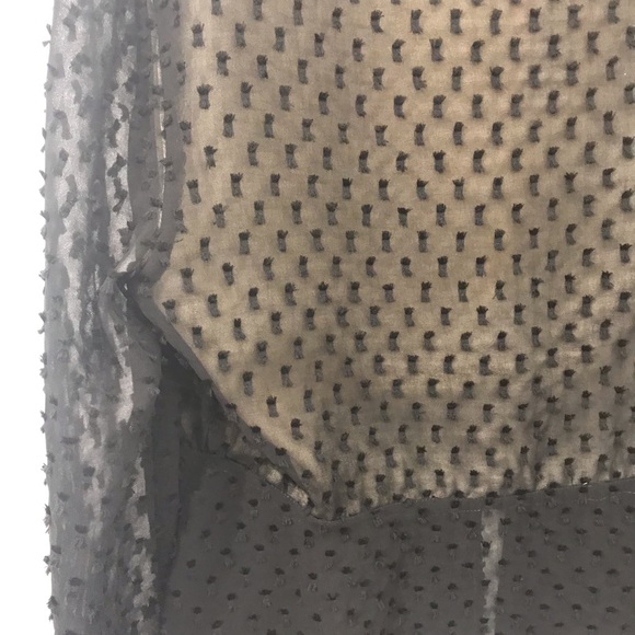 NWT WILDFOX black polka dot sheer tie blouse Lg L - Picture 7 of 7